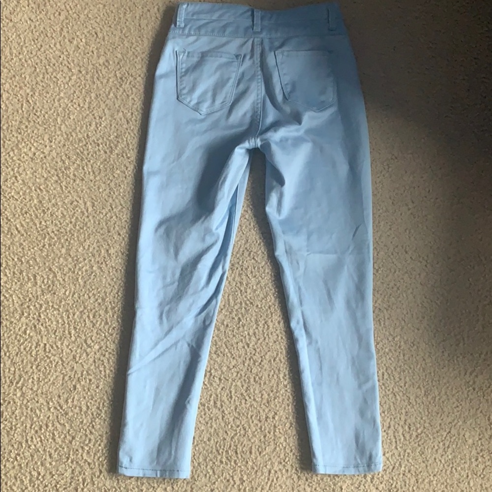 Blue Cropped Pants